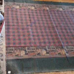 Beautiful plum, forest green rustic duck design shower curtain & matching rings